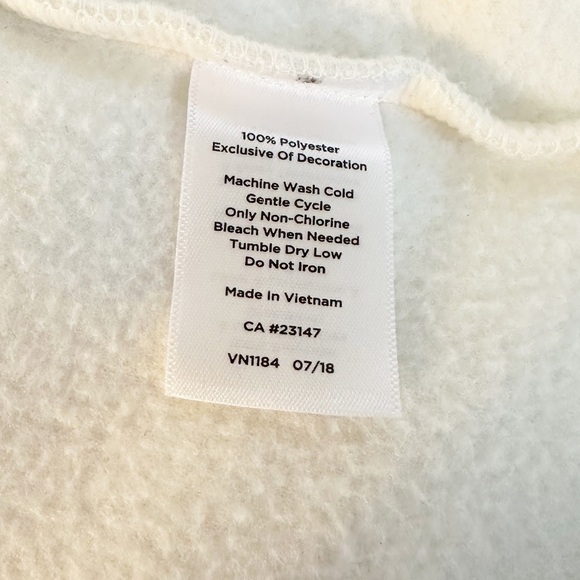 Talbots Fleece Zip Front Ivory Jacket - Medium - Picture 6 of 11